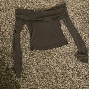 Off the shoulder long sleeve top